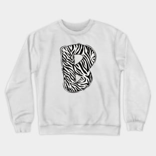 Zebra Letter B Crewneck Sweatshirt